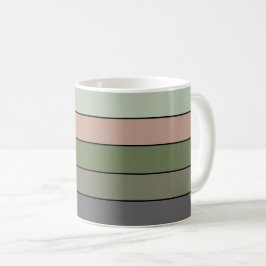 Pistachio Nut Muschel Green Peach Lila Streifen Kaffeetasse