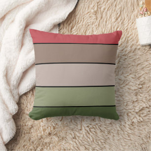 Pistachio Nut Muschel Green Red Brown Streifen Kissen