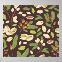 Pistachio Nuts: Schwarz Hand Gezeichnet Nahtlos.