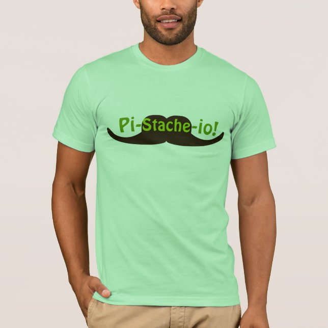 Pistazie PU-stache-io-Schnurrbart T-Shirt (Vorderseite)
