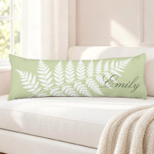 Pistazien-Grün Weiße Fern Elegant Minimalistisch