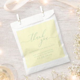 Pistazien- und Creme-Formal-Minimalistische-Hochze Geschenktütchen