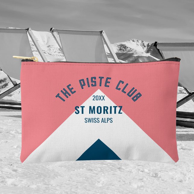 Piste Club Pink Blue Peak Custom Winter Ski Zubehörtasche (Von Creator hochgeladen)