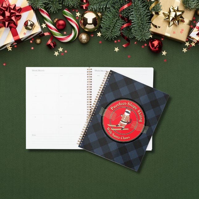 Piste Skifahren mit dem Planer Santa Claws (A Purrfect-Slope Skiing with Santa Claws Planner.)