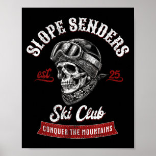Pistenabsender Freestyle-Skifahrer Winter Poster