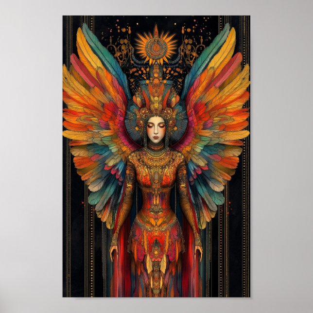 Pistis Sophia Gnostic Goddess Abstrakte Malerei Poster (Vorne)