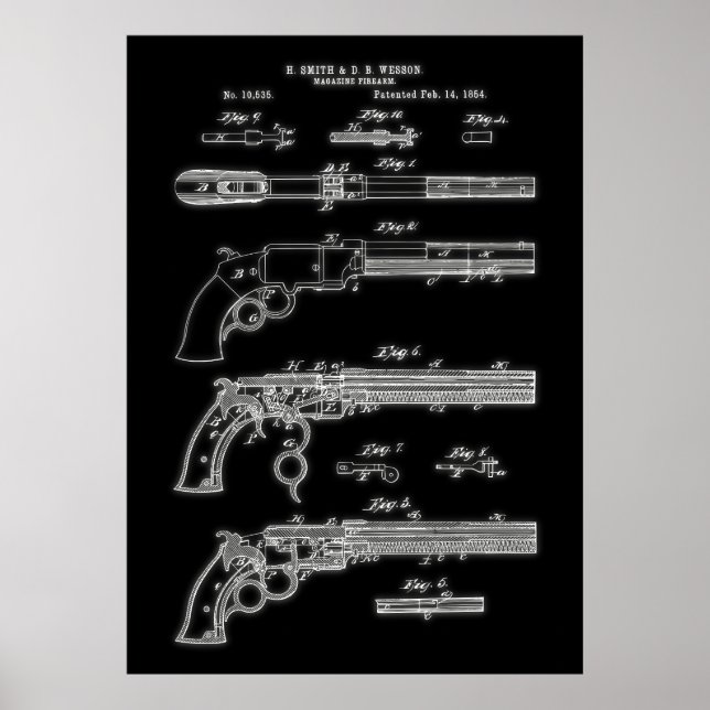 Pistol 1854 Patent Poster (Vorne)