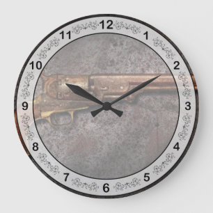 Pistole - Modell 1851 - 36 Kaliber Revolver Große Wanduhr