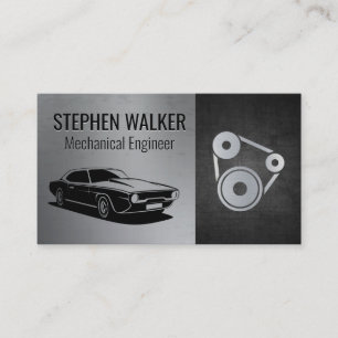 Piston Car Engine    Auto Shop   Pulley System Visitenkarte