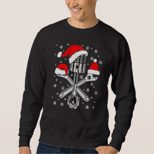 Piston Wrench Weihnachtsmannmütze Car Mechanic Ugl Sweatshirt