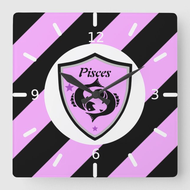 Pisus-Symbol       Quadratische Wanduhr (Vorderseite)