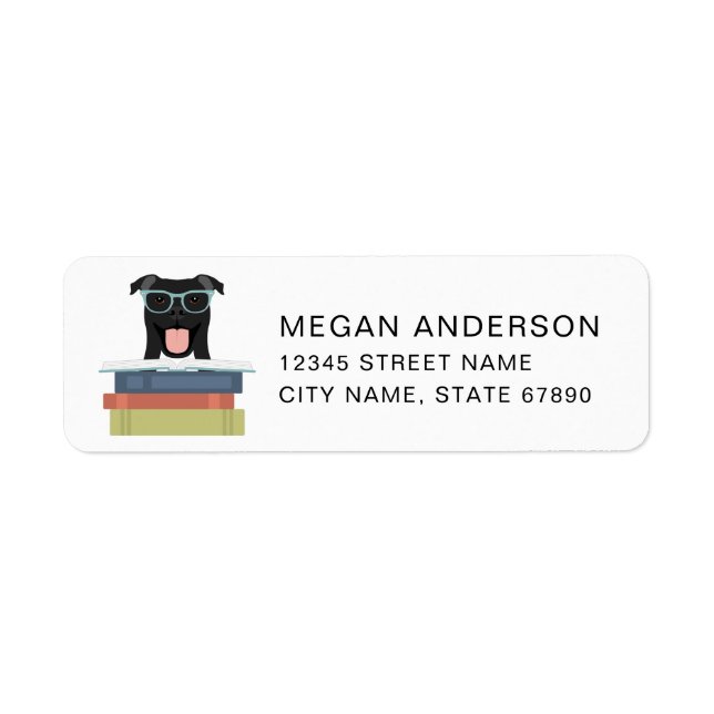 Pit Bull Absender-Adressetiketten (Vorne)