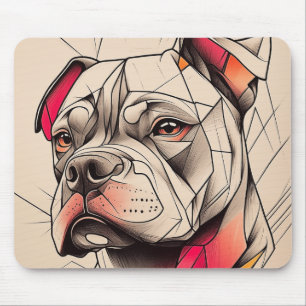 Pit Bull Abstrakt Portrait Mousepad