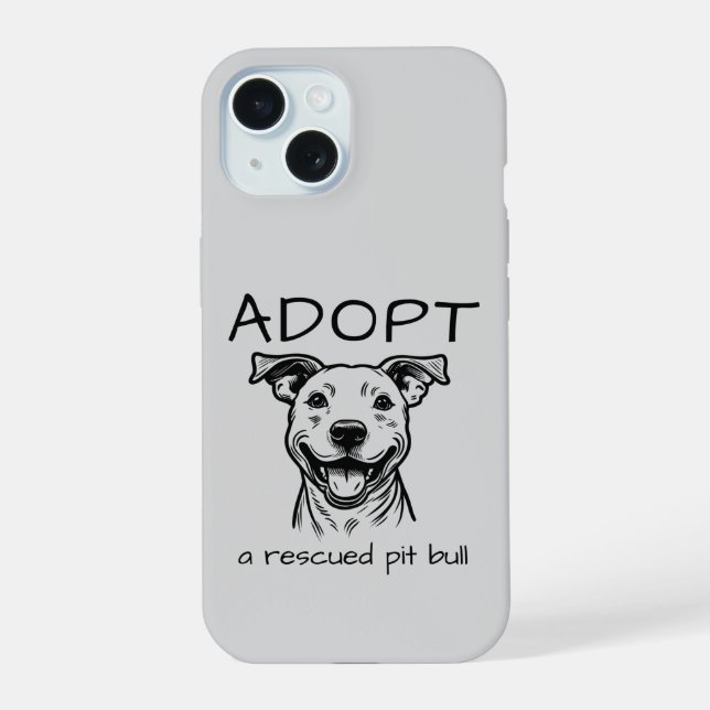 Pit Bull Advocacy Handycase iPhone 15 Hülle (Rückseite)