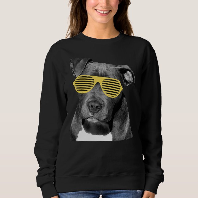 Pit Bull & Amp Brille Sweatshirt (Vorderseite)