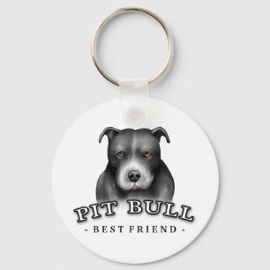 Pit Bull Art benutzerdefinierte Schlüsselkette Schlüsselanhänger