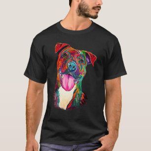 Pit Bull Artistic Funny Pibble Niedlich Sweet Gift T-Shirt