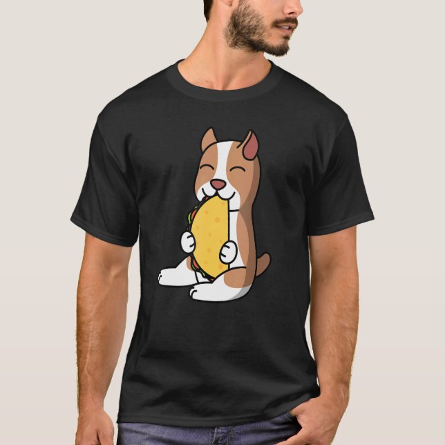 Pit Bull aß einen Taco-Hund T-Shirt (Vorderseite)