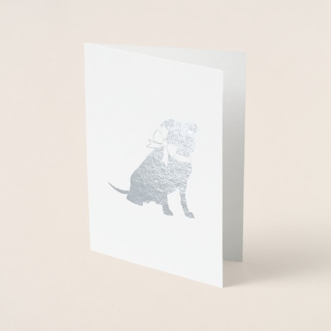 Pit Bull Babydusche Pitbull Dog Blue Boy Folienkarte (Vorderseite)