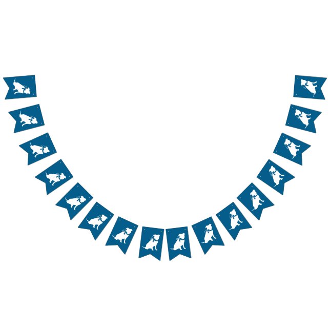 Pit Bull Babydusche Pitbull Dog Blue Boy Wimpelkette (Alle)