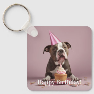 Pit Bull Birthday Celebration Schlüsselanhänger