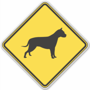 Pit Bull Crossing Aufkleber