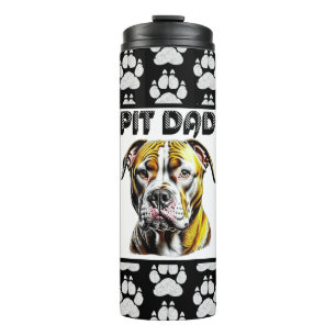 Pit Bull Dad Hunde Liebhaber Thermosbecher