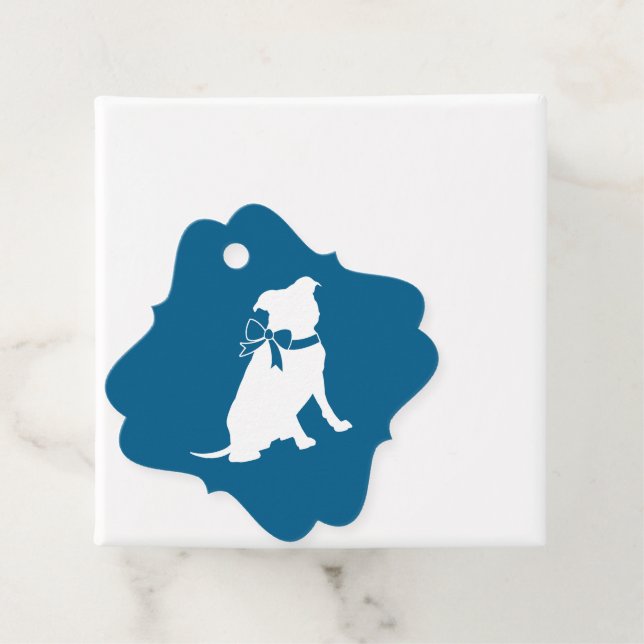 Pit Bull Dog Baby Dusche Blue Boy Pitbull Geschenkanhänger (Beispiel)