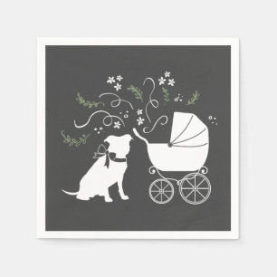 Pit Bull Dog Baby Dusche Pink Girl Pitbull Serviette