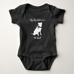 Pit Bull Dog Baby Dusche Pink Girl Pitbull Strampler