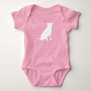 Pit Bull Dog Baby Dusche Pink Girl Pitbull Strampler