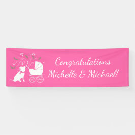 Pit Bull Dog Babydusche Pink Girl Pitbull Banner