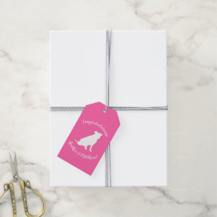 Pit Bull Dog Babydusche Pink Girl Pitbull Geschenkanhänger