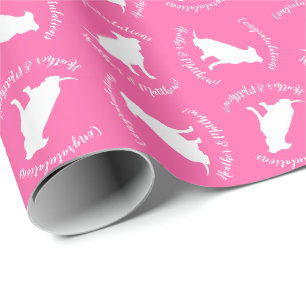 Pit Bull Dog Babydusche Pink Girl Pitbull Geschenkpapier