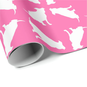 Pit Bull Dog Babydusche Pink Girl Pitbull Geschenkpapier