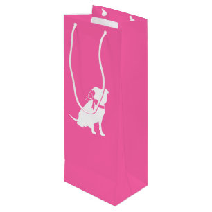 Pit Bull Dog Babydusche Pink Girl Pitbull Geschenktüte Für Weinflaschen