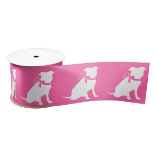 Pit Bull Dog Babydusche Pink Girl Pitbull Satinband