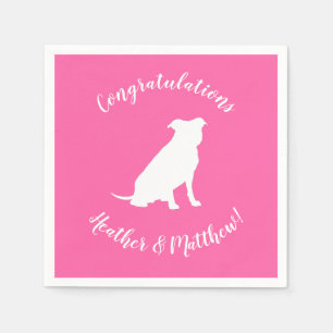 Pit Bull Dog Babydusche Pink Girl Pitbull Serviette