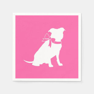 Pit Bull Dog Babydusche Pink Girl Pitbull Serviette