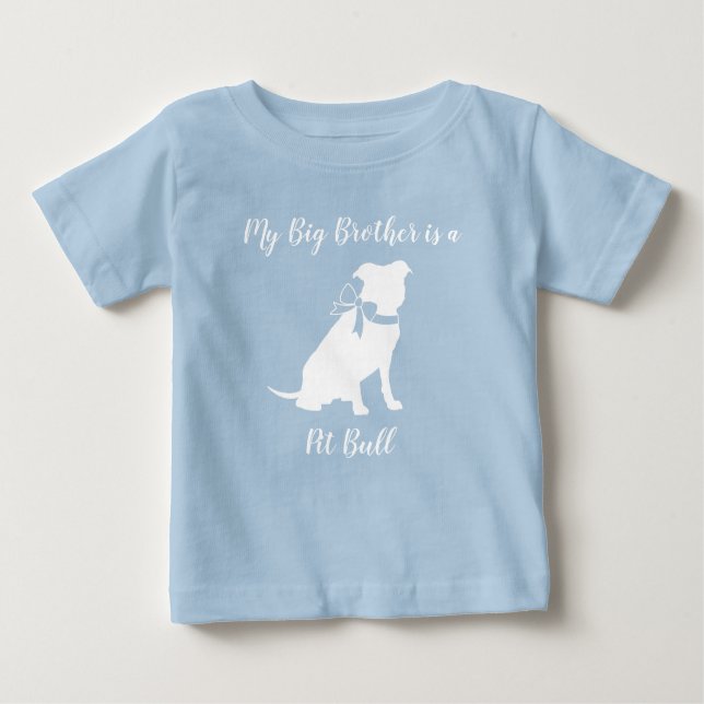 Pit Bull Dog Big Brother Baby T-shirt (Vorderseite)