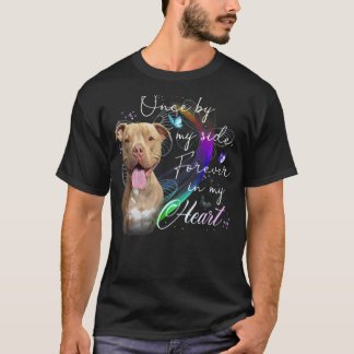 Pit bull Dog einmal an meiner Seite für immer in m T-Shirt