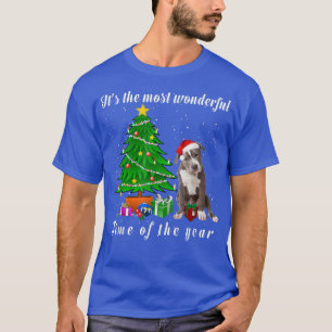 Pit Bull Dog Es ist die wunderbarste Zeit des Jahr T-Shirt