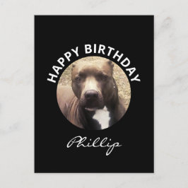 Pit Bull Dog Geburtstags Custom Foto Postkarte