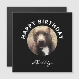 Pit Bull Dog Happy Birthday Personalisiert Magnet