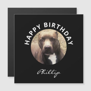 Pit Bull Dog Happy Birthday Personalisiert Magnet
