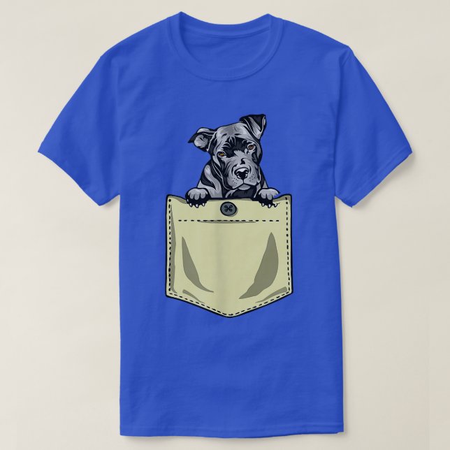 Pit Bull Dog im Pocket Pitbull Puppy T - Shirt (Design vorne)