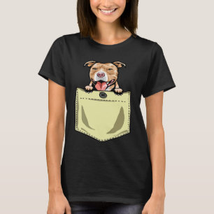 Pit Bull Dog in der Pocket Puppy Pitbull T-Shirt