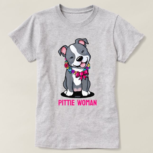 Pit Bull Dog Mama T-Shirt (Design vorne)