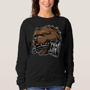 Pit Bull Dog mit Kolben Sweatshirt