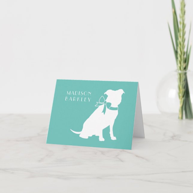 Pit Bull Dog Puppy Pitbull Note Card (Vorderseite)